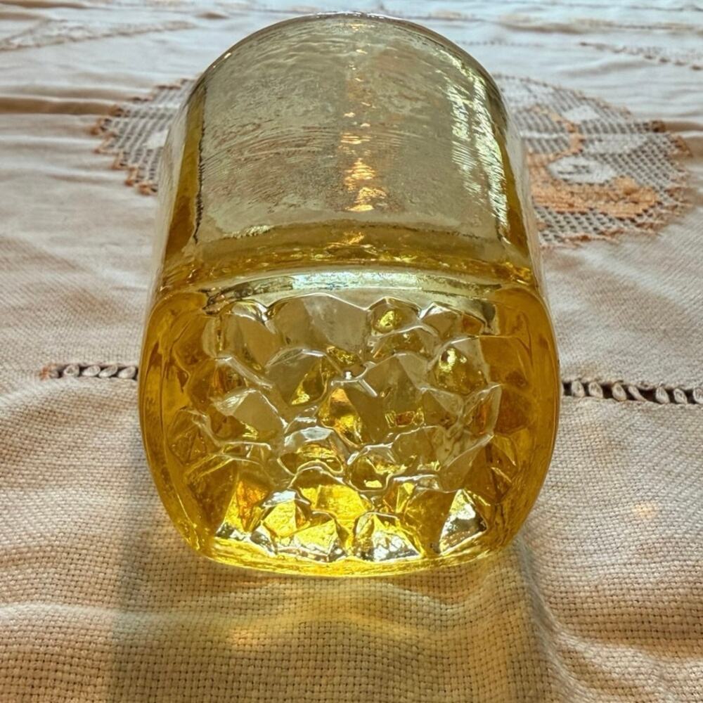 Fire & Light Signed Rocks Glass, Citrus • Arcata CA • Hand‑Poured Recycled Glass - Picture 3 of 9